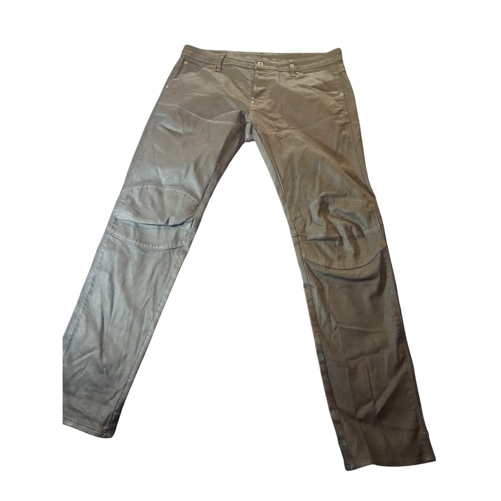 G-Star Raw 5620 3D Slim Coated Gray Jeans Mens 33x32 Elwood 51025-7101-2967